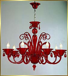Murano Chandeliers Model: MD8003-8 RED